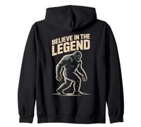 Credi nella Leggenda Bigfoot Sasquatch Cryptid Folklore Felpa con Cappuccio