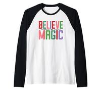 Credi nella Tipografia capricciosa Magica Maglia con Maniche Raglan