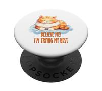 Credimi, sto provando il mio gatto migliore PopSockets PopGrip Adesivo