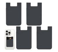 Credit Card Holder, Sticky Phone Wallet, 4-Pack portatile Detachable Silicone Pocket for Smartphone, Secure ID & Cash Sleeve, Ultra-Slim Grip Pouch Travel, 2,2 x 3,39 pollici