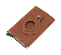 Credit Card Wallet, Anti Loss Exquisite Workmanship Money Clip Mon for Travel for Men (Color : Apricot)
