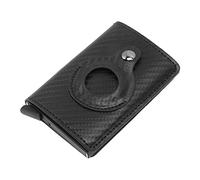 Credit Card Wallet, Anti Loss Exquisite Workmanship Money Clip Mon for Travel for Men (Color : Carbon Fiber Black)