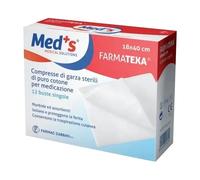 Credo Compresse Di Garza Sterili Di Puro Cotene Per Medicazione Meds Farmatexa - 12 Buste Da 18 x 40 cm