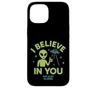 Credo in te, e anche in alieni, divertente UFO Custodia per iPhone 15