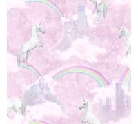 Camera da Letto Bambina Parati - Unicorno Sirena Cavalli Gufi Brillantini