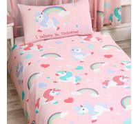 Credo Negli Unicorni Set Copripiumino Junior Per Bambini Rosa