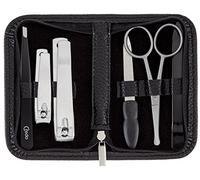 CREDO Pocket Gents 2 - Set manicure da 6 pezzi, colore: Nero