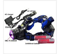 CREE XML-T6 LED Torcia ciclista da mettere in testa KIT ricarica e bat
