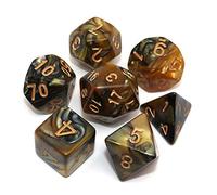 CREEBUY, Set di dadi poliedrici per dungeon e dragons, D&D, set di 7 dadi per giochi di ruolo, con sacchetto