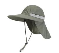 Creekstone Bambino Cappello da Sole, Protezione del Collo, UPF 50 Protezione UV, Coda di Cavallo Tesa Larga, Cappello Estivo da Spiaggia Ragazzo Ragazze (IT, Età, 5 anni, 9 anni, Verde)