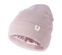 Creekstone Berretto Invernale Foderato in Raso Seta, Cappello Uomo Donna, Slouchy Beanie per Capelli, Caldo Morbido Berretto Lavorato a Maglia Unisex (IT, Testo, Taglia Unica, Rosa)
