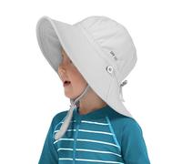 Creekstone Cappello da Sole per Bambini Protezione UV UPF 50+, Reversibile Cappello Estivo Nuoto da Spiaggia, Patta per il collo Tesa Larga Ragazze e Ragazzi (IT, Età, 1 anno, 3 anni, Grigio)