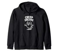 Creep Dreams spettrali Vibrazioni di Halloween Felpa con Cappuccio