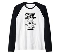Creep Dreams spettrali Vibrazioni di Halloween Maglia con Maniche Raglan