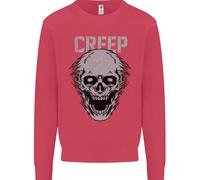 Creep Umano Teschio Gotico Musica Rock Metallo Bambini Felpa Maglione