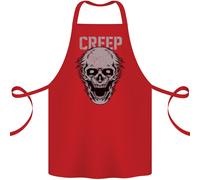 Creep Umano Teschio Gotico Musica Rock Metallo Cotone Grembiule 100% Biologico