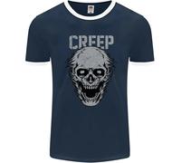 Creep Umano Teschio Gotico Musica Rock Metallo Uomo Ringer Fotl
