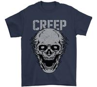 Creep Umano Teschio Gotico Musica Rock Metallo Uomo T-Shirt 100% Cotone