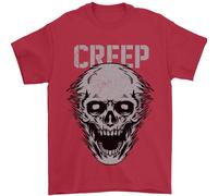 Creep Umano Teschio Gotico Musica Rock Metallo Uomo T-Shirt 100% Cotone