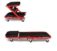 Creeper per Auto 2 in 1, Design Pieghevole, Si converte Sgabello da Meccanico, Garage Auto, Imbottitura Extra la Testa, 6 Ruote girevoli a 360°, Pieghevole.