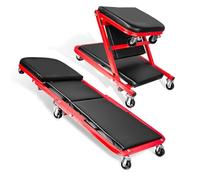 Creeper per Auto Meccanico Pieghevole 2 in 1, seggiolino per Creeper Meccanico con 6 Ruote girevoli a 360°, Cuscino Morbido, Letto Pieghevole per Riparazione Auto, per riparazioni sotto l'auto