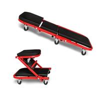 Creeper per Auto Pieghevole, Sedile Creeper Meccanico 2 in 1, Sgabello da Officina per Garage per Carichi Pesanti da 150 kg con 6 Ruote Girevoli a 360° per la Riparazione sotto l'Auto