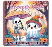 Creepily Cozy: A Cute and Comfy Halloween Coloring Book for Teens & Adults