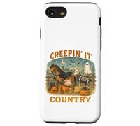 Creepin’ It Country Cute Farm Halloween Animals Custodia per iPhone SE (2020) / 7/8