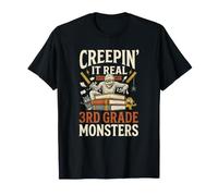 Creepin It Real con i Miei Mostri di Terza elementare Mummia Halloween Maglietta