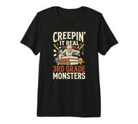 Creepin It Real con i Miei Mostri di Terza elementare Mummia Halloween Maglietta Premium