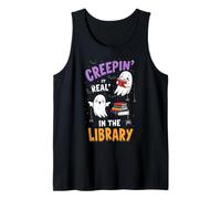 Creepin It Real in The Library Funny Book Lover Halloween Canotta