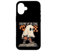 Creepin Up The Crag Divertente Halloween Fantasma Escursioni Arrampicata Custodia per iPhone 16