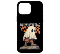 Creepin Up The Crag Divertente Halloween Fantasma Escursioni Arrampicata Custodia per iPhone 16 Pro Max