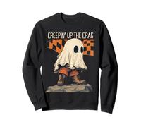 Creepin Up The Crag Divertente Halloween Fantasma Escursioni Arrampicata Felpa