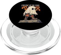 Creepin Up The Crag Divertente Halloween Fantasma Escursioni Arrampicata PopSockets PopGrip per MagSafe