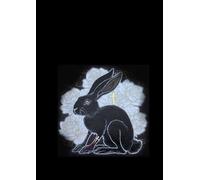 Creepy and Cute Black Rabbit with flowers Journal - A4 Softcover, 120 Pages: Gothic Lined Notebook For Writing, Self-Reflection, Secrets, Spells, and Strange Thoughts