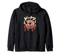 Creepy Carino Donut Mostro Anime Giapponese Cibo Kawaii Felpa con Cappuccio