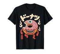 Creepy Carino Donut Mostro Anime Giapponese Cibo Kawaii Maglietta