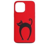 CREEPY CARINO GATTO NERO Halloween Felino Gattino Occhi Rossi Custodia per iPhone 13 Pro Max
