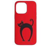 CREEPY CARINO GATTO NERO Halloween Felino Gattino Occhi Rossi Custodia per iPhone 14 Pro Max