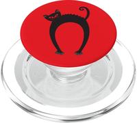 CREEPY CARINO GATTO NERO Halloween Felino Gattino Occhi Rossi PopSockets PopGrip per MagSafe