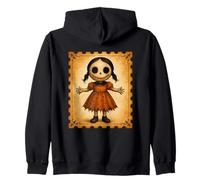 Creepy Carino Halloween Doll Art Felpa con Cappuccio