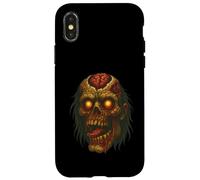 Creepy Cartoon Zombie Testa Halloween Zombies Horror Art Custodia per iPhone X/XS