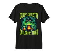 Creepy Chemistry Cauldron's Magic Halloween Science Teacher Maglietta Premium