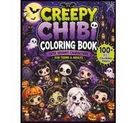 Creepy Chibi Coloring Book for Teens & Adults: 100+ Cute Spooky Kawaii Horror Pages with Ghosts, Skeletons, Witches, Zombies, Pumpkins & Gothic Halloween Characters