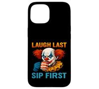 Creepy Clown Coffee Meme - Ridere l"ultimo sorso prima Custodia per iPhone 15