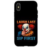 Creepy Clown Coffee Meme - Ridere l"ultimo sorso prima Custodia per iPhone X/XS