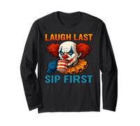 Creepy Clown Coffee Meme - Ridere lultimo sorso Prima Maglia a Manica