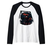 Creepy Clown su Swing Horror Art Maglia con Maniche Raglan