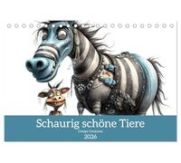 Creepy Creatures (Tischkalender 2026 DIN A5 quer), CALVENDO Monatskalender: Schaurig schöne Tiermotive